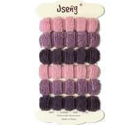 Jseng Confezione da 6 elastici per capelli spessi, in microfibra, senza cuciture, per coda di cavallo, accessori per capelli spessi e ricci
