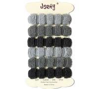 Jseng Confezione da 6 elastici per capelli spessi, in microfibra, senza cuciture, per coda di cavallo, accessori per capelli spessi e ricci
