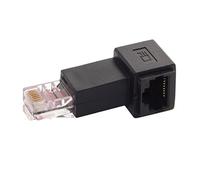 JSER Adattatore per cavo di rete/LAN/Ethernet, ad angolo retto di 90 gradi sinistro, tipo 8P8C/FTP/STP/UTP Cat 5e, da maschio a femmina