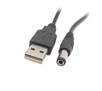 JSER, cavo adattatore da USB 2.0 (maschio) tipo A ad alimentatore con connettore a cilindro da 5,5 mm x 2,5 mm da 5 V CC, con cavo di 80 cm di lunghezza
