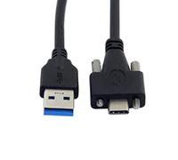JSER Cavo dati USB 3.1 Tipo-C con doppia vite di bloccaggio a USB 3.0 standard 1,2 m Tipo di montaggio a pannello per fotocamera industriale