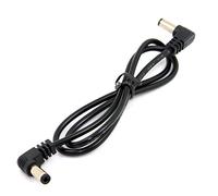 JSER - Cavo di alimentazione DC 5,5 x 2,1 mm/2,5 mm maschio a 5,5 2,1/2,5 mm maschio ad angolo retto 90 gradi 60 cm JSER