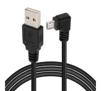 JSER Cavo di ricarica dati Micro USB 2.0 tipo 5 pin a USB 2.0 tipo A ad angolo sinistro 90 gradi 480 Mbps per telefono tablet computer fotocamera (10 cm)