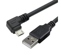 JSER Cavo di ricarica dati Micro USB 2.0 tipo 5 pin a USB 2.0 tipo A ad angolo sinistro 90 gradi 480 Mbps per telefono tablet computer fotocamera (50 cm)