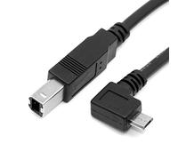 JSER Cavo micro USB OTG ad angolo retto di 90 gradi per stampante, scanner e hard disk, 30 cm