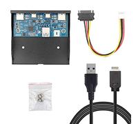 JSER Connettore pannello frontale USB 3.1 da 19 pin a USB-C e HUB USB 3.0 a 4 porte, cavo scheda compatibile per alloggiamento floppy da 3,5".Cavo UC-027-037-052-060-117-126-LIST