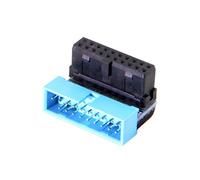 JSER USB 3.0 20pin Maschio a Femmina adattatore giù ad angolo di 90 gradi per scheda madre mainboard Down angled