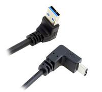 JSER USB 3.1 USB-C Angolato verso il basso e l’alto ad angolo di 90°, un cavo dati maschio per MacBook & tablet & Phone