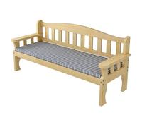 JSFYJZYZ Solid Wood Outdoor Bench Weather Resistant Patio Park Garden Bench with Comfortable Cushion Rust-Proof & Sturdy for Yard, Deck, Porch(Beige,80x50x85cm/31x19x33in)