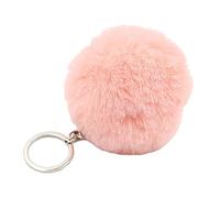 JSGHGDF 1 Pz Poms Portachiavi Pompon Faux Puff Portachiavi per Ragazze Donne Borsa Ciondolo Charm Gioielli Accessori, rosa