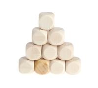 JSGHGDF 10 pz/set 10/12/14/16/18mm Rotondo di Legno Dadi Set Classico Gioco di Rotolamento Legno Legno Fatto a Mano Dadi Set