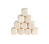 JSGHGDF 10 pz/set 10/12/14/16/18mm Rotondo di Legno Dadi Set Classico Gioco di Rotolamento Legno Legno Fatto a Mano Dadi Set