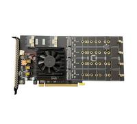 JSGHGDF 12 slot PCIe4.0 Riser Card per NVMe U.2 HDD raffreddamento passivo Non richiesto driver Plug Play Plug and Play NVMe Hdds Adattatori