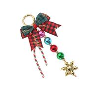 JSGHGDF Anelli a tema festivo con design creativo di Babbo Natale, grazioso supporto natalizio per borsa e decorazioni per auto decorazioni natalizie per auto, Papillon, Taglia unica