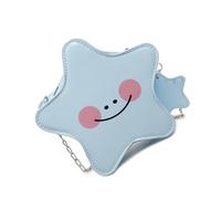 JSGHGDF Avanti Modello Stella Piccola Borsa A Tracolla Densa Piano Impermeabile Sostanza Impermeabile Viso Semplice per l'Esistenza Città PU Tiny Bag, Blu