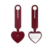 JSGHGDF Bagaglio Zaino Valigia Bagagli Cuore PU Pelle-Nome Indirizzo Invito Etichetta Accessori da Viaggio Portatile, Porpora