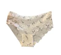 JSGHGDF Biancheria intima di allungamento della biancheria intima delle donne della disposizione del pizzo delle mutandine del cotone respirabile, B, Taglia unica