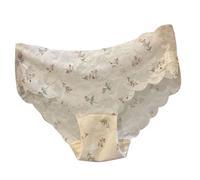 JSGHGDF Biancheria intima di allungamento della biancheria intima delle donne della disposizione del pizzo delle mutandine del cotone respirabile, C, Taglia unica