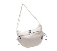 JSGHGDF Borsa a mezzaluna piccola borsa a tracolla con mezza luna multi tasca fionde borse slouchy ravioli Hobos borse per donne imbracature crossbody con forma di mezza luna, Beige, One Size