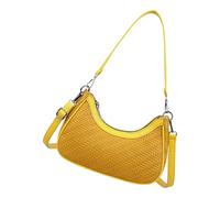JSGHGDF Borsa a tracolla dal design permanente, leggera, in poliuretano, multi funzionale, perfetta per la città alla moda per passeggeri, Giallo