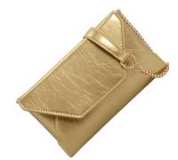 JSGHGDF Borsa a tracolla foderata flessibile cintura a catena modificabile interno capiente finale attraente abbigliamento casual borsa linea semplice, Oro