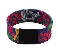 JSGHGDF Braccialetto elastico con delfino floreale, dimensioni regolabili, materiali resistenti all'acqua, per attività all'aperto e abbigliamento casual, braccialetto elastico con delfino
