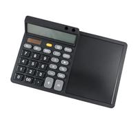 JSGHGDF Calcolatrice per Voci Routine con tavoletta, Black | Lavagnetta per appunti da scrivania grandi dimensioni con supporto solare per contabilità, compiti in classe