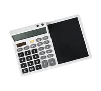 JSGHGDF Calcolatrice per Voci Routine con tavoletta, Grey | Lavagnetta per appunti da scrivania grandi dimensioni con supporto solare per contabilità, compiti in classe
