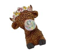 JSGHGDF Campo illuminato Palloncino Animale Soffiatore e Creatura Alata Figura da Giardino Decorazione Esterna Impermeabile LED Illuminato Resina Opera D'arte per Pathway Paesaggio Bella Scultura Erba