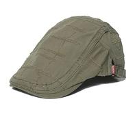 JSGHGDF Cappello vintage britannico a scacchi all-match in cotone vecchio uomo avanti per uomini donne coppie, Verde militare, M/L