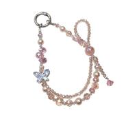 JSGHGDF Catena accattivante fatta a mano in rilievo cordino per cellulare per donne ragazze cinturino telefonico gioielli goccia cordino per telefono doppio strato