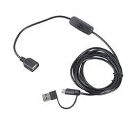 JSGHGDF Cavo di prolunga in polistirene USB tipo CREATE e da A a femmina per evidenziare il cambiamento di potenza 5 V 2 A, ricarica per ventola LED frigorifero maschio per creare estensione di