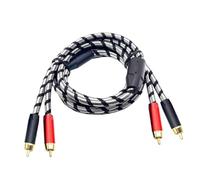 JSGHGDF Cavo stereo a treccia di lunga durata, connettori maschio-maschio, per sistemi audio, lettore musicale, cavo di interconnessione ad alta fedeltà