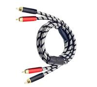 JSGHGDF Cavo stereo a treccia di lunga durata, connettori maschio-maschio, per sistemi audio, lettore musicale, cavo di interconnessione ad alta fedeltà