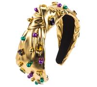 JSGHGDF Cerchietto per capelli con perle colorate con teschio alto fascia per capelli irlandese festival elegante decorazione per capelli alta copricapo