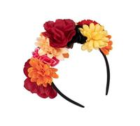 JSGHGDF Cerchietto per capelli in tessuto con fiori per feste del Messico, cosplay, feste di famiglia, festa della morte, cerchietto