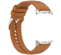 JSGHGDF Cinturino in silicone flessibile con accento in pelle per modelli da 40 mm, 44 mm, 46 mm, comodo da indossare tutti i giorni, da palestra a ufficio, AS SHOW, Silicone