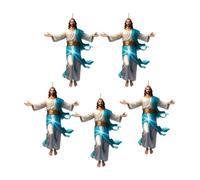 JSGHGDF Ciondolo religioso per auto, accessori da viaggio spirituali, a specchio, accessorio per auto, camionista, acrilico, decorazione religiosa per auto con design inverso, simbolo di fede