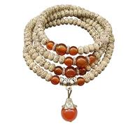 JSGHGDF Collana buddista con perline di legno Bodhi a forma di stella naturale, per la consapevolezza e lo yoga, Misura unica, come descritto