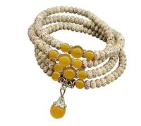 JSGHGDF Collana buddista con perline di legno Bodhi a forma di stella naturale, per la consapevolezza e lo yoga, Misura unica, come descritto