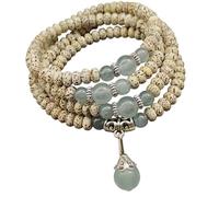 JSGHGDF Collana buddista con perline di legno Bodhi a forma di stella naturale, per la consapevolezza e lo yoga, Misura unica, come descritto