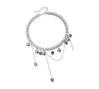 JSGHGDF Collana con ciondolo a forma di sfera con cravatta di affetto, gioiello elegante, regalo esemplare, anniversario, amante della moda, collana con sfera d'amore