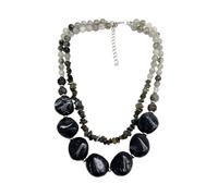 JSGHGDF Collana con ciondolo geometrico in acrilico con catena regolabile per donne gioielli alla moda collana con ciondolo a doppio strato, One Size, come descritto, come descritto