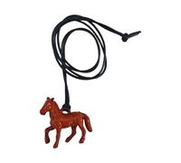 JSGHGDF Comoda collana regolabile in pelle con ciondolo a forma di cavallo in acrilico leggero che assicura un aspetto elegante e alla moda con ciondolo in acrilico per maglione, One Size, come