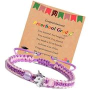 JSGHGDF Confezione da 2 braccialetti dell'amicizia a tema cavallo mitico modificabile con cordino intrecciato con biglietto di auguri ispiratori Creature misteriose braccialetti coppia, Misura unica