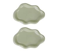 JSGHGDF Confezione da 2 piatti in ceramica perfetti per decorazioni creative, applicazioni e fotografia di influencer, con varietà di colori, piatto portatile dal design unico