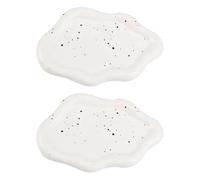 JSGHGDF Confezione da 2 piatti in ceramica perfetti per decorazioni creative, applicazioni e fotografia di influencer, con varietà di colori, piatto portatile dal design unico