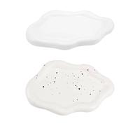 JSGHGDF Confezione da 2 piatti in ceramica perfetti per decorazioni creative, applicazioni e fotografia di influencer, con varietà di colori, piatto portatile dal design unico