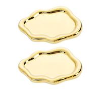 JSGHGDF Confezione da 2 piatti in ceramica perfetti per decorazioni creative, applicazioni e fotografia di influencer, con varietà di colori, piatto portatile dal design unico