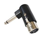JSGHGDF Convertitore ad angolo retto da 6,35 mm a XLR a 3 pin per musicisti in live e studio, convertitore adattatore in alluminio per apparecchiature e applicazioni audio dal vivo professionale